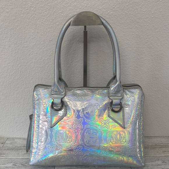 Sharif Legacy Logo Mirror Metallic City Satchel - Picture 3 of 15